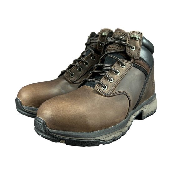 Timberland Pro Jigsaw 6" Steel Toe Brown Leather Work Boots Men's Sizes 8 - 13 M - Picture 6 of 9